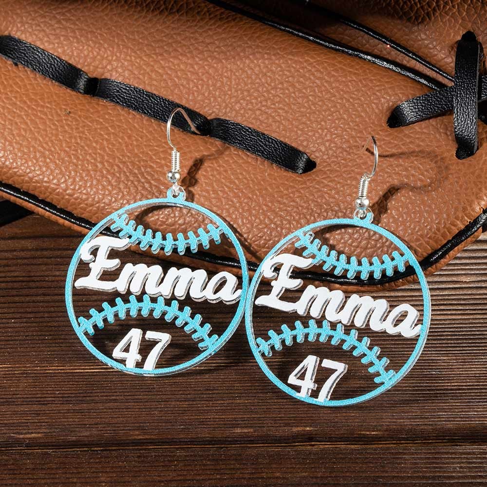 4 Paia Orecchini Pendenti A Forma Di Baseball - Regalo Per Appassionati E Fan Dello Sport