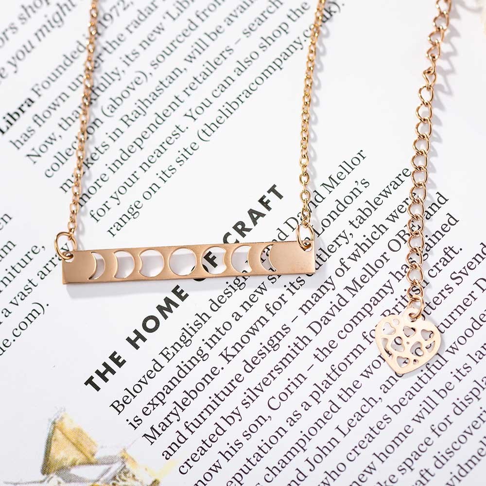 Moon Phase Necklace, Crescent Moon Necklace, Celestial Jewelry, Astrology Necklace, Birthday/Graduation/Christmas Gift for Mom/Wife/Sister/Girlfriend