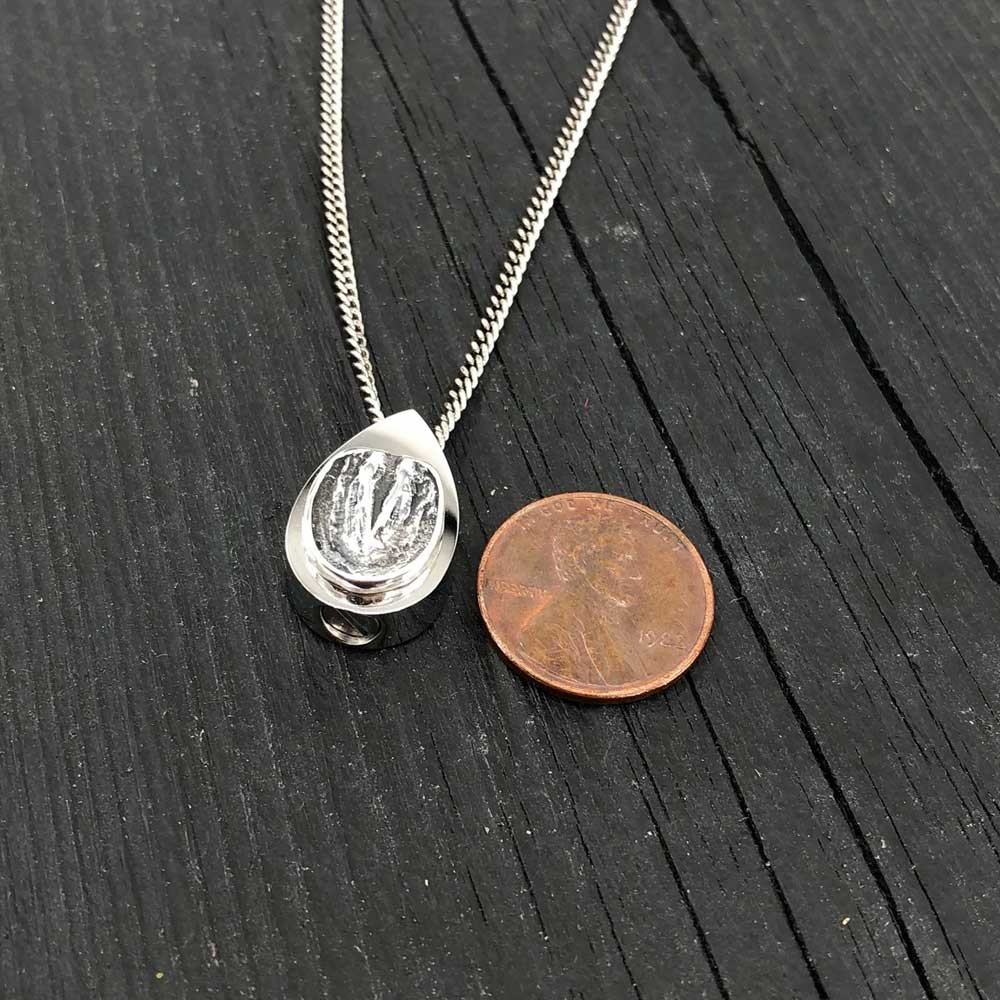 Barefoot Horse Hoof Cremation Ash Urn Pendant Necklace, Bronze and Stainless Steel, Custom Engraved Personalised Equine Bereavement Gift