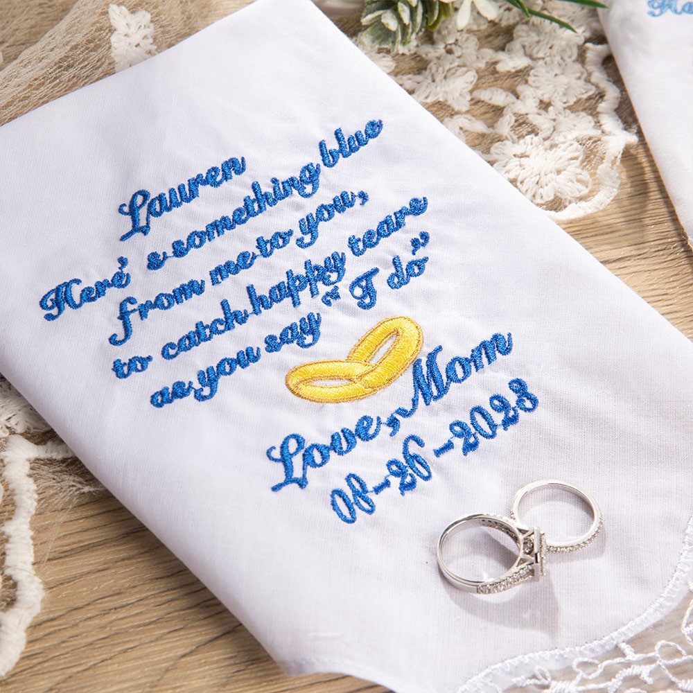 Personalized Wedding Handkerchief For My Daughter