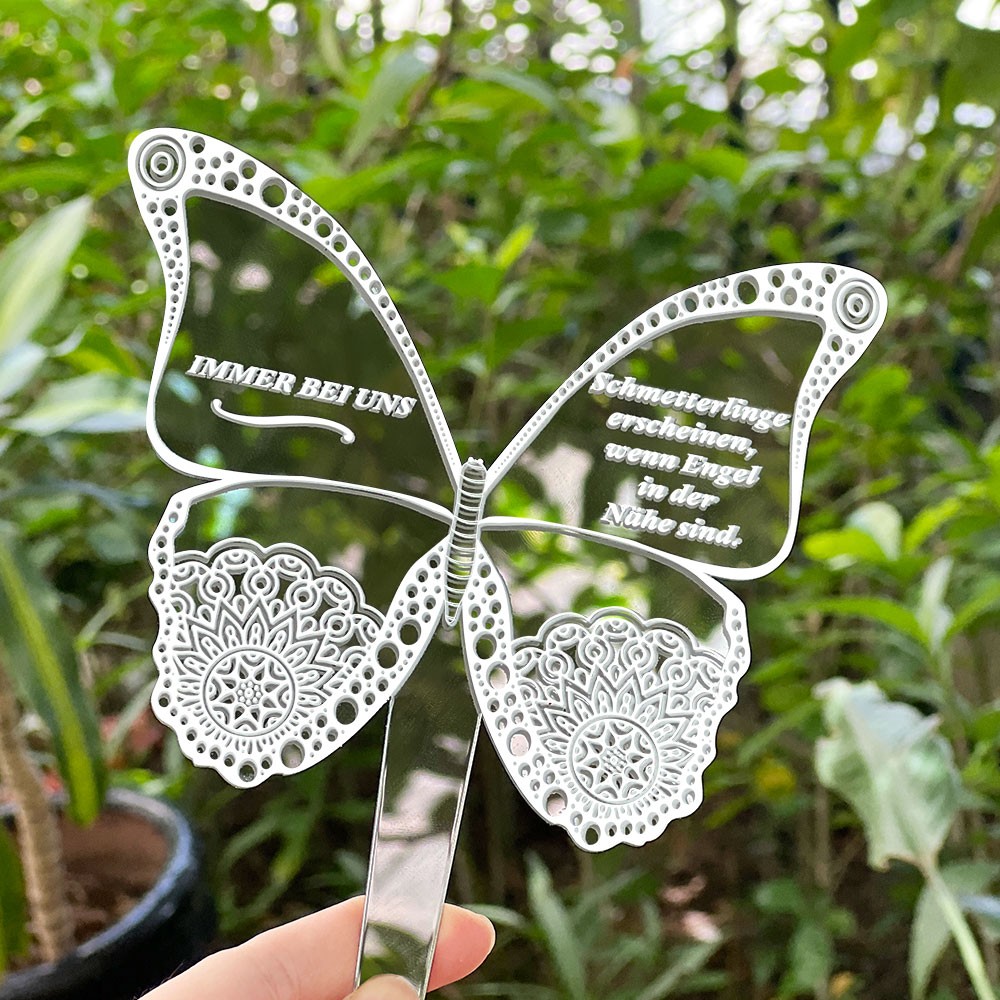 Custom In Loving Memory Butterfly, Mum in Heaven Grave Decoration for Cemetery, Memorial Gift, Butterfly Ornament Ground Stake