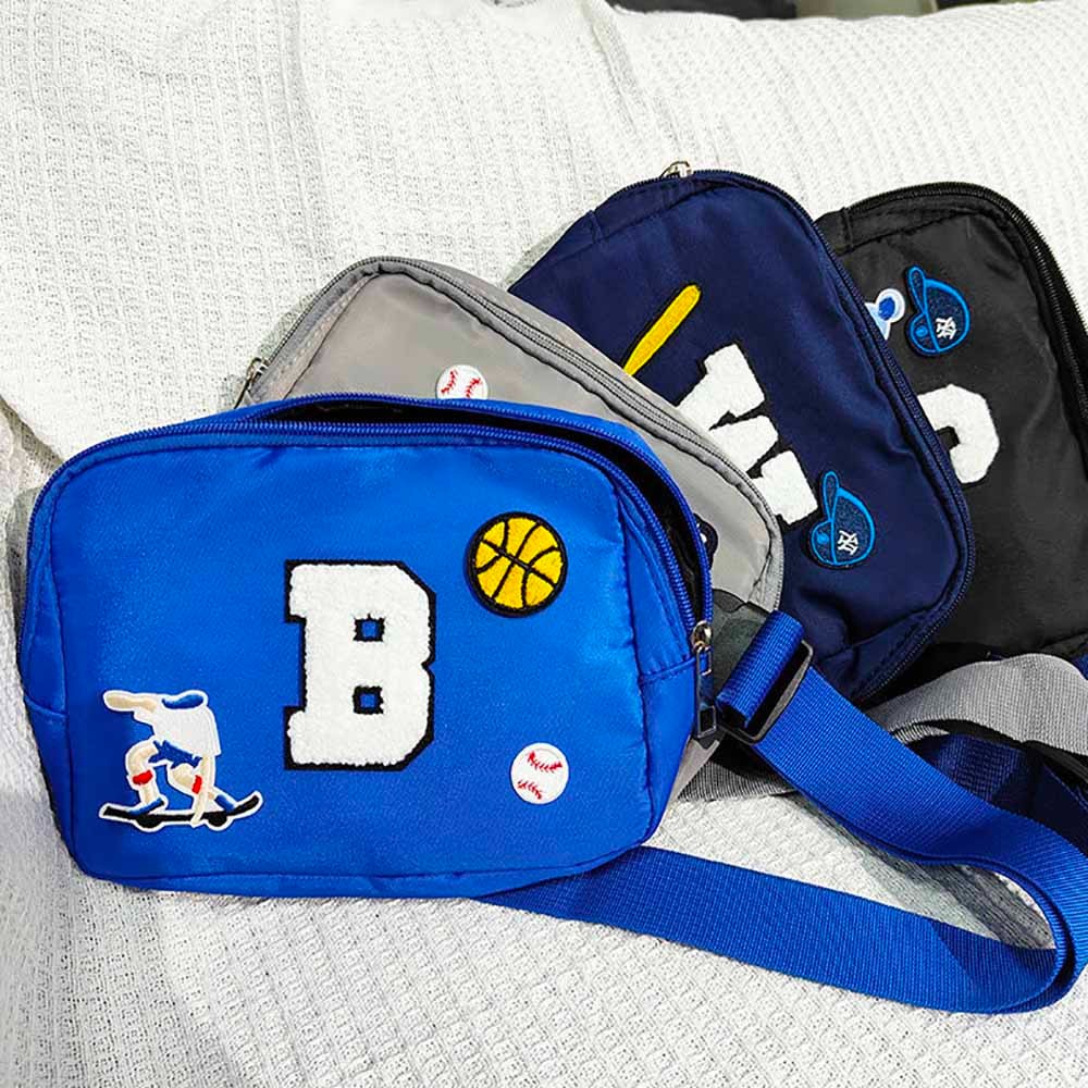 Personalized Fanny Pack for Boys | Custom Kids Belt Bag | Mini Skateboard & Basketball Crossbody Bag | Lemon Design Waist Bag