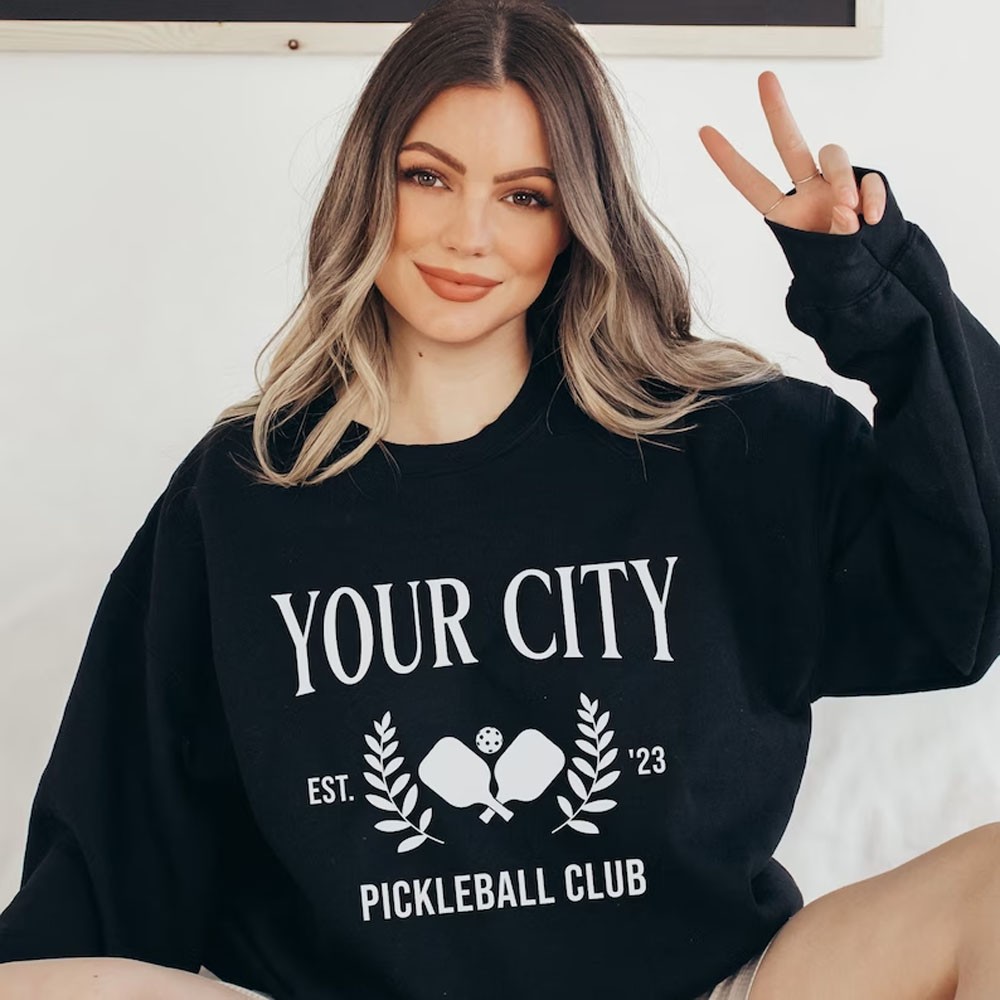 Custom Pickleball Sweatshirt, Gift for Pickleball Players, Personalized Team Name Sweatshirt, Pickleball Player Gift, Pickleball Biggest Fan