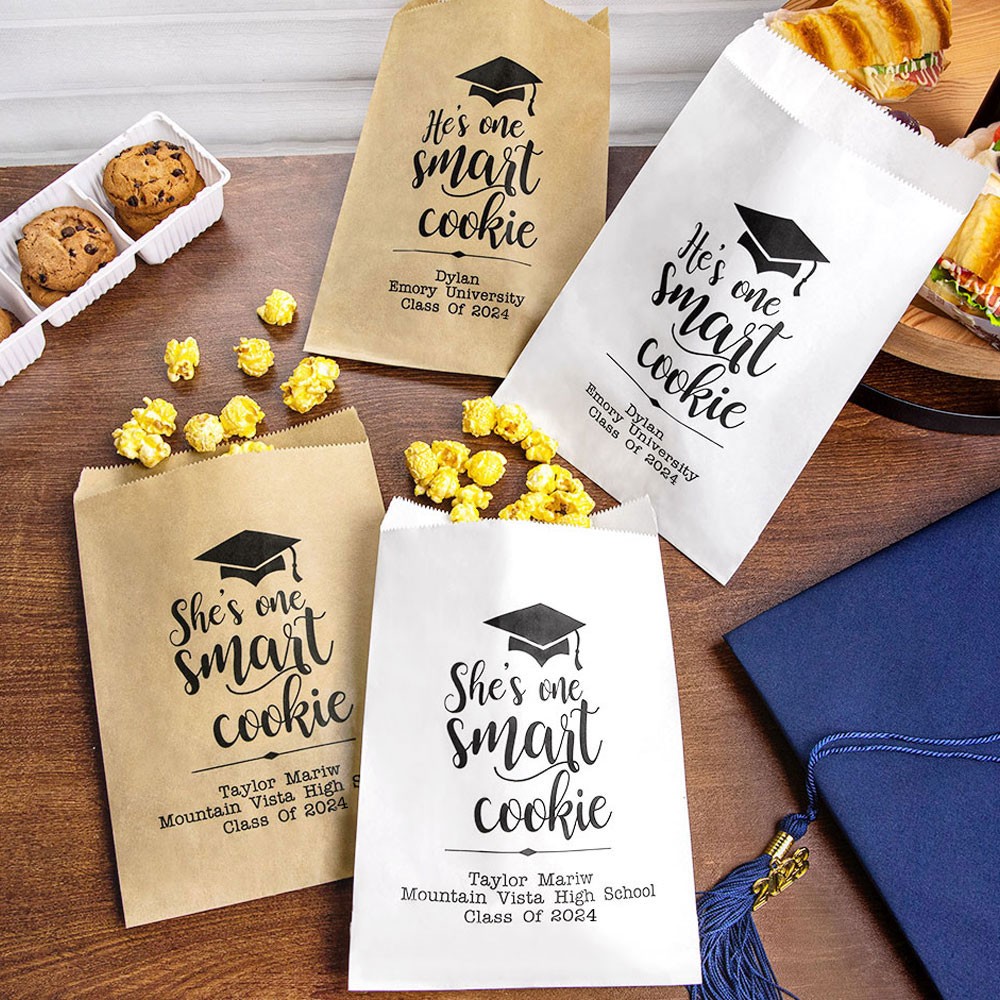 Custom Graduation Favor Bags, Set of 20, Class of 2024, Cookie/Candy Bags, Graduation Decorations, Graduation Party, Graduate Gift for Her/Him