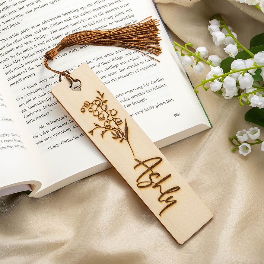 Bookmark with Birth Flower