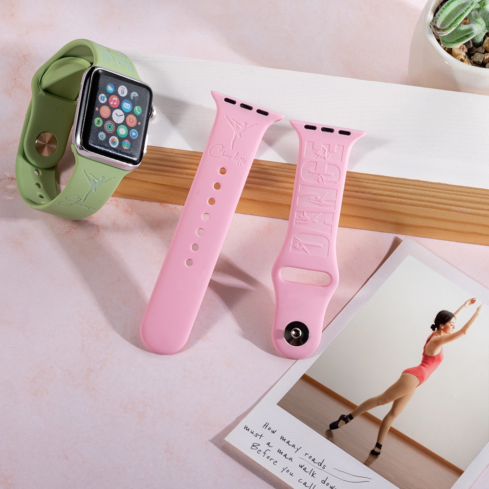 Engraved Silicone Watch Band for dancer