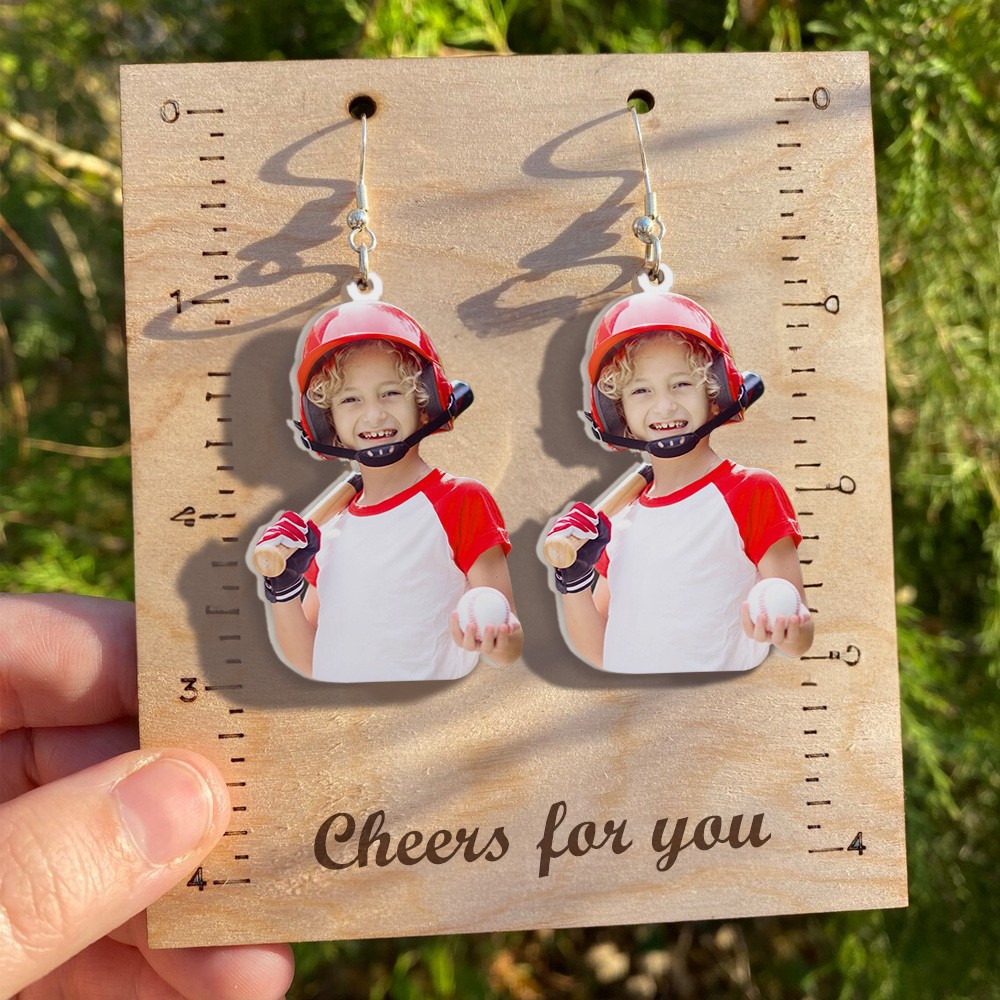 Custom Double Sided Photo Earrings, Personalized Picture Earrings, Memorial Jewelry, Birthday/Graduation/Mother's Day Gift for Mom/Lover/Family/Friend