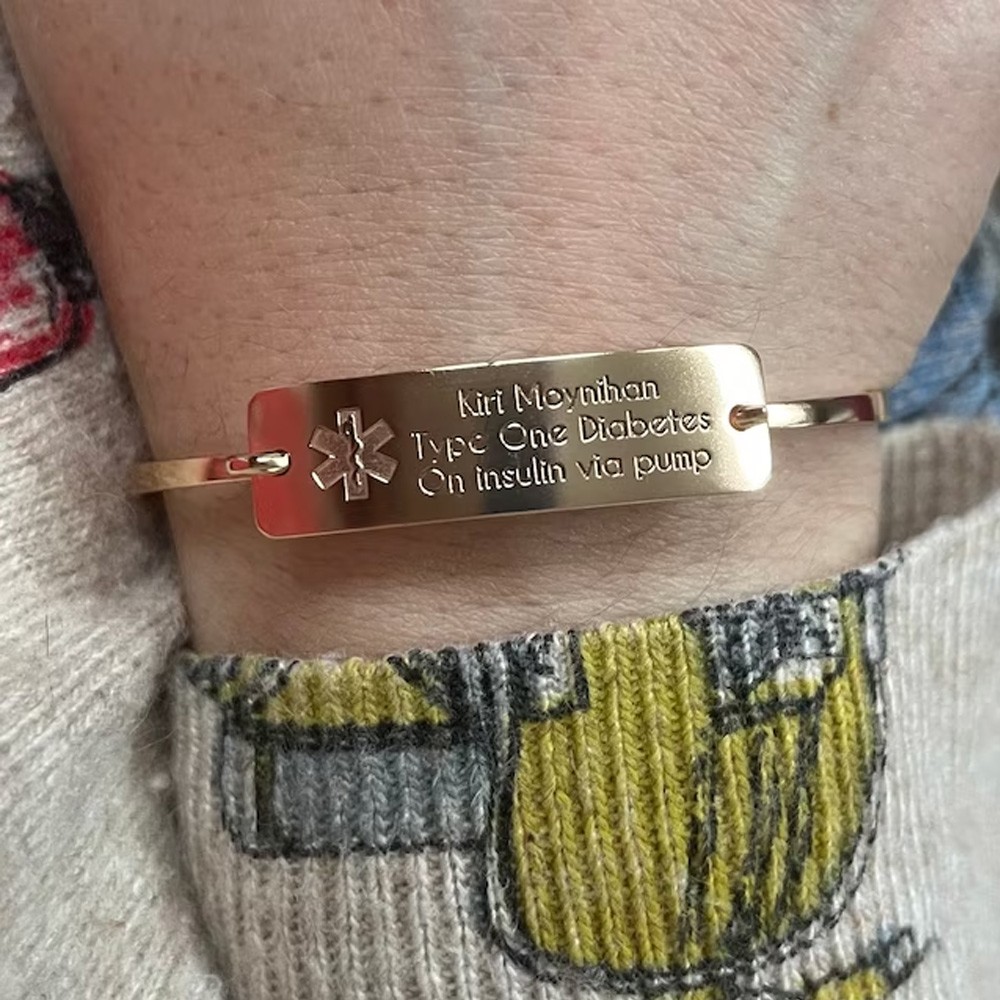 bracelet d'identification d'alerte médicale pour femme