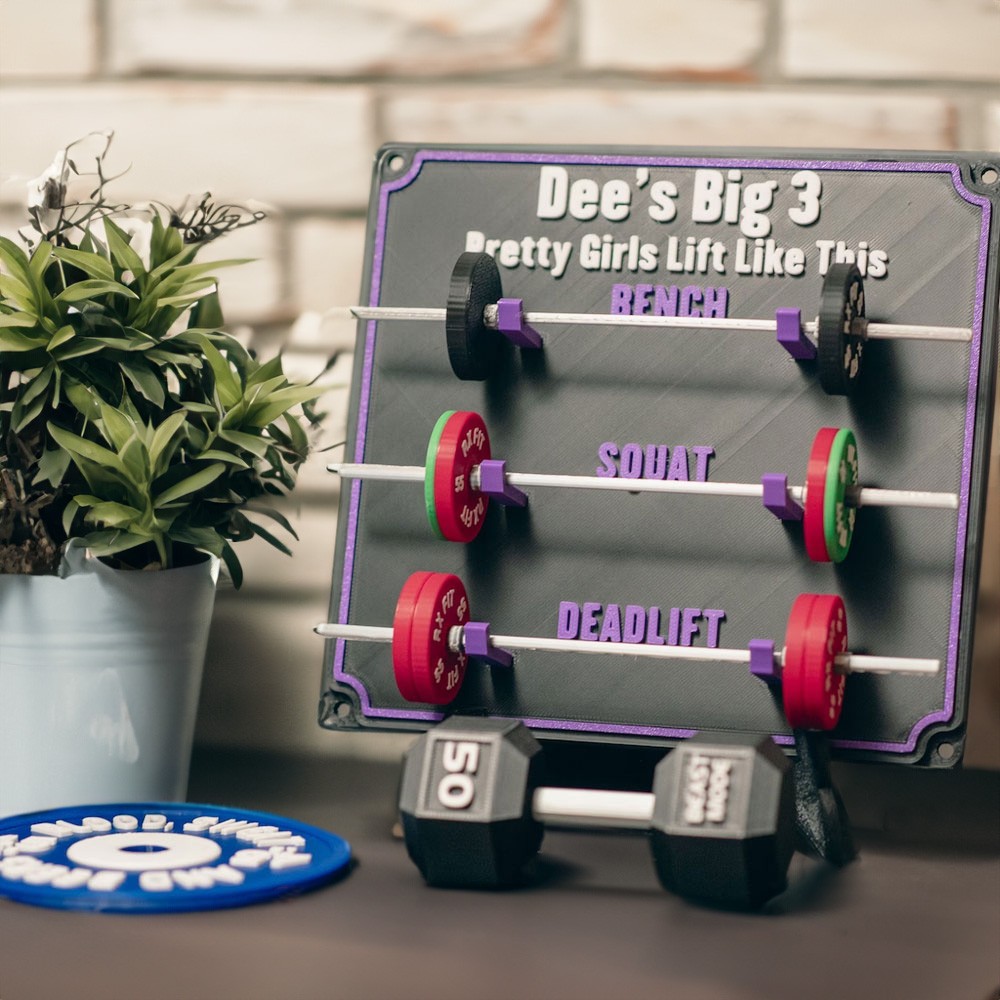 3D Printed Fitness Recording Minibarbells