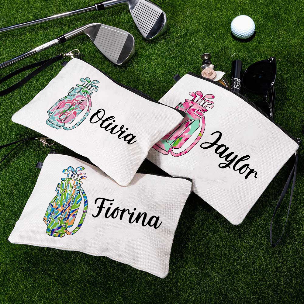Custom Name Portable Golf Makeup Bag