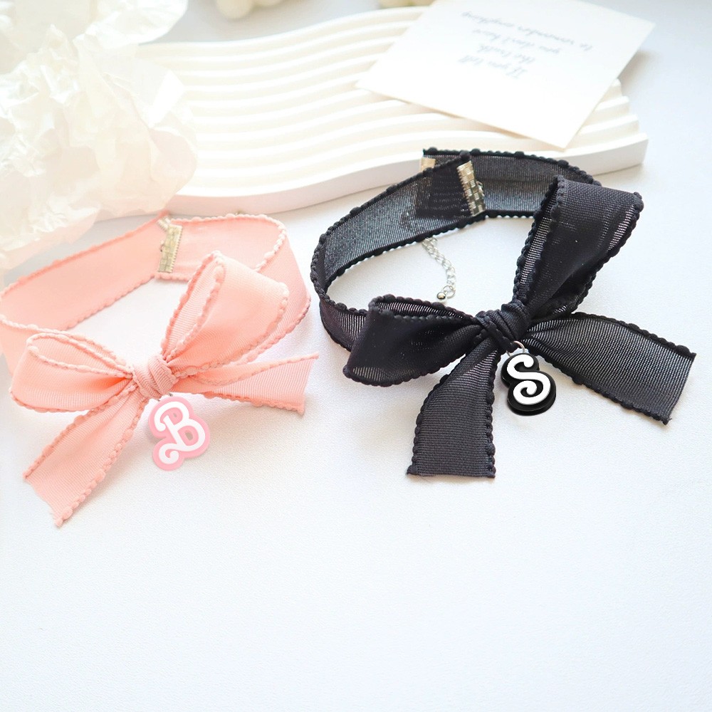 bow choker necklace