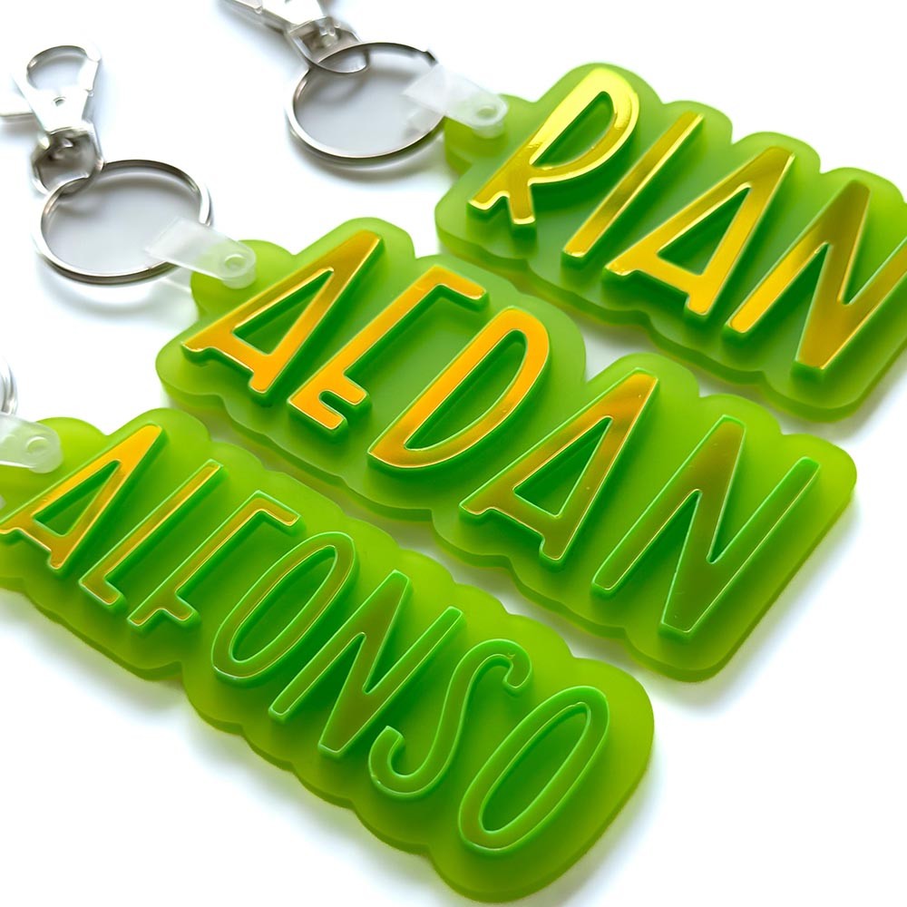 Personalized Acrylic Keychain, Backpack Name Tag, Diaper Bag Tag, Lunch Box Tag, Kids Tag