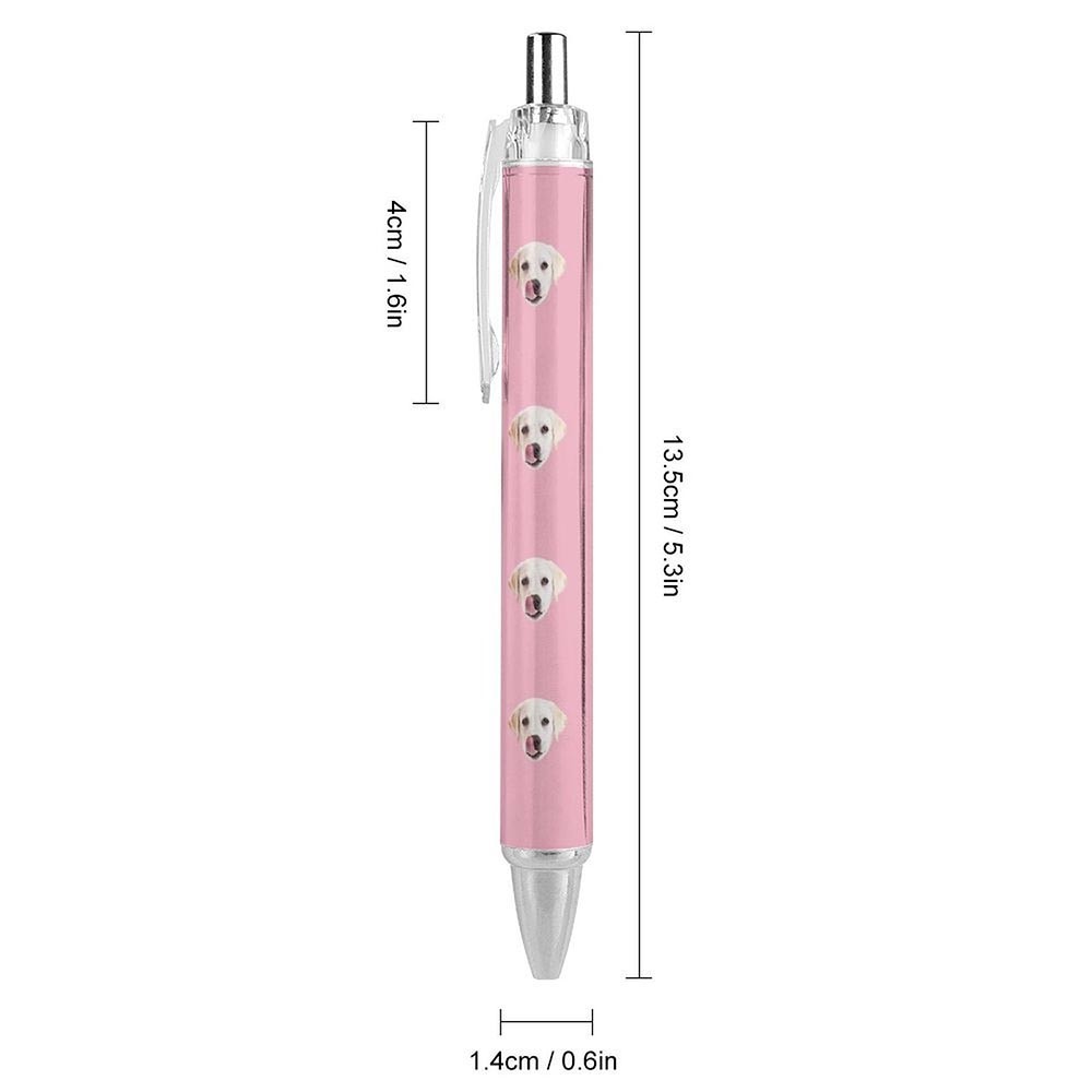 Custom Pet Face Pen, Personalized Dog Face Pen Holder, Custom Pencil Case with Photo, Back to School Gift for Student, Gift for Him/Her
