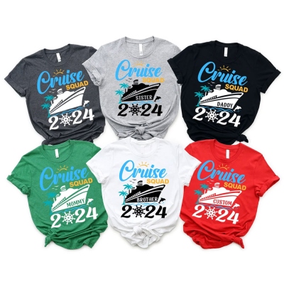 Custom Cruise Squad 2024 Shirt, Family Cruise Shirt, Family Cruise Trip Tshirt, Custom Cruise Shirt, Cruise Ship Shirt, Family Vacation 2024