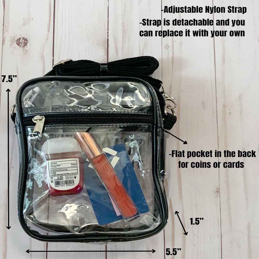 Personalized Name Clear Stadium Bag, Waterproof Backpack, Transparent PVC Bag, Approved for Sports Events and Concerts
