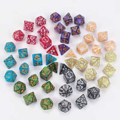 Dragon Dice Set, Acrylic Dice, Role Playing Dice, DND Dice Set, Polyhedral Dice Set, DND Gift