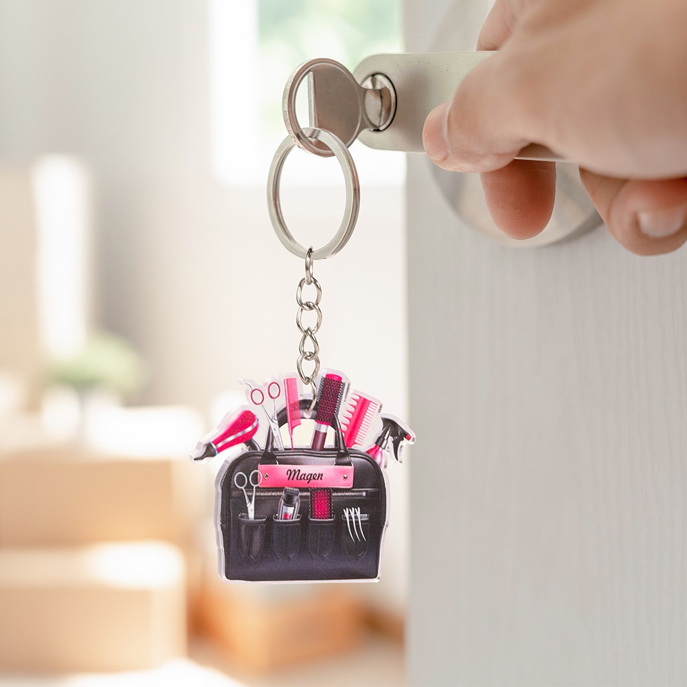 hairstylist keychain