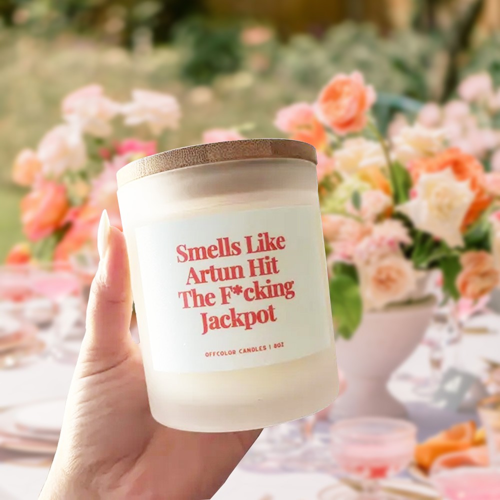 personalized wedding candle