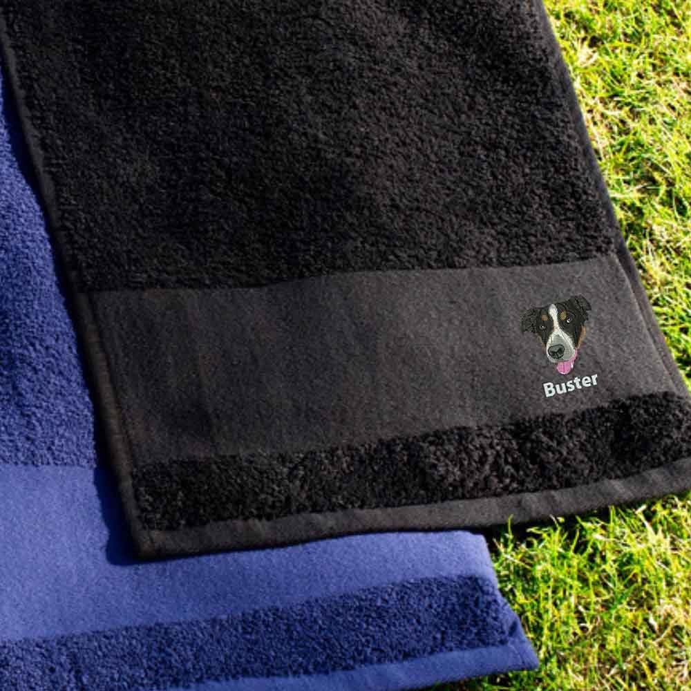 Personalized Embroidered Pet Portrait Golf Towel, Custom Pet Embroidered Golf Towel, Pet Accessories, Golf Gift