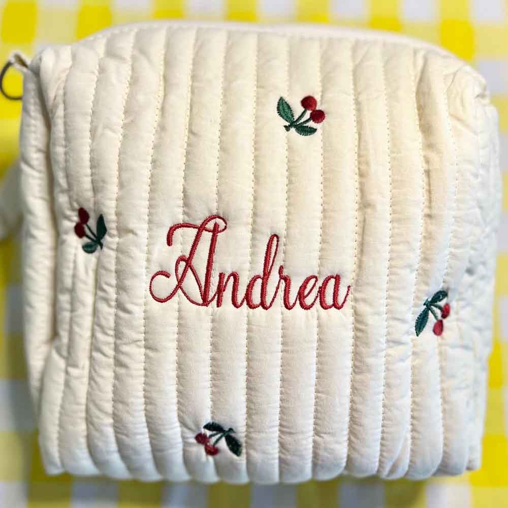 Personalized Cotton Baby Storage Bag with Embroidered Name, Soft and Skin-Friendly, Baby Travel Storage Bag, Baby Diaper Bag