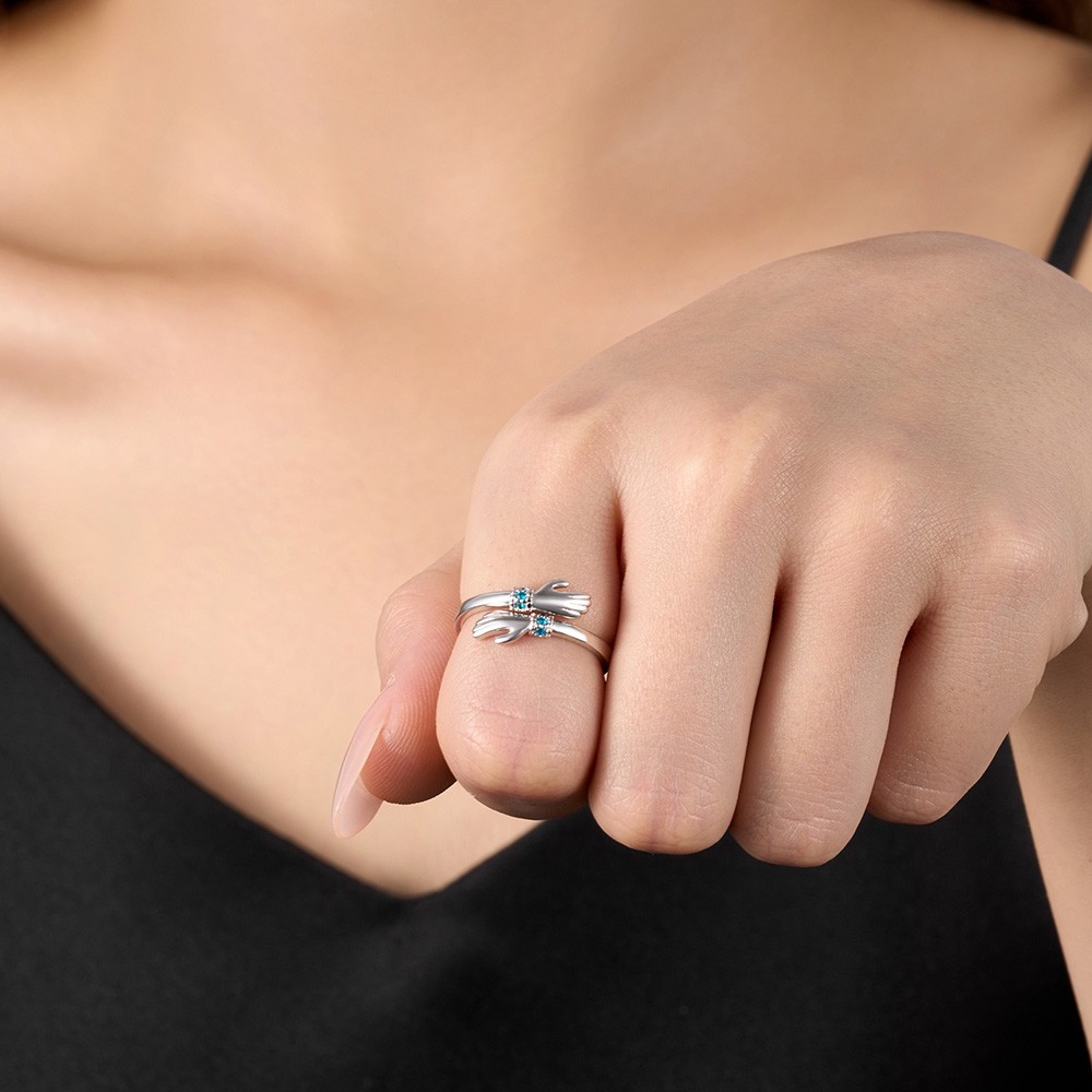 Gepersonaliseerde Liefdesomhelzing Ring