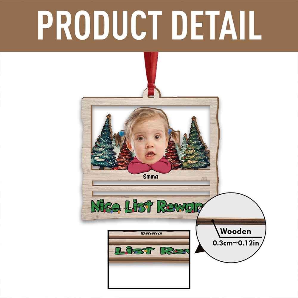 Personalized Name & Photo Christmas Money Holder Wooden Ornament, Cute Money Holder Tree Christmas Gift, Holiday Decoration Gift, Xmas Gifts for Kids