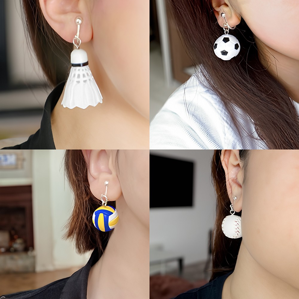 soccer earrings