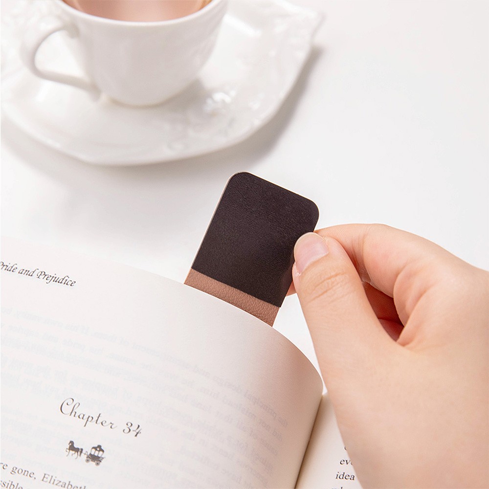thumbnail image 2 of 2PCS Magnetic Leather Bookmark With Initial, Double-Sided Bookmarks Fo 2 of 12