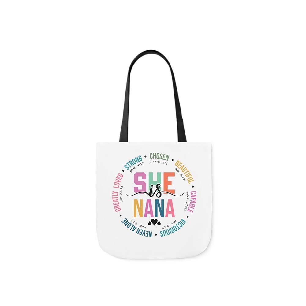 Custom Name She Is Nana Tote Bag, Nana Tote Bag, Grandma Gift, Grandma Birthday Gift, Promoted to Grandma, Gift for Grandma