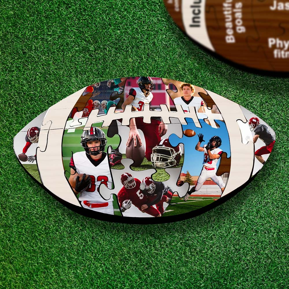 Personalized Custom Photo Football Puzzle Unique Gift for Sports Lovers and Football Fans