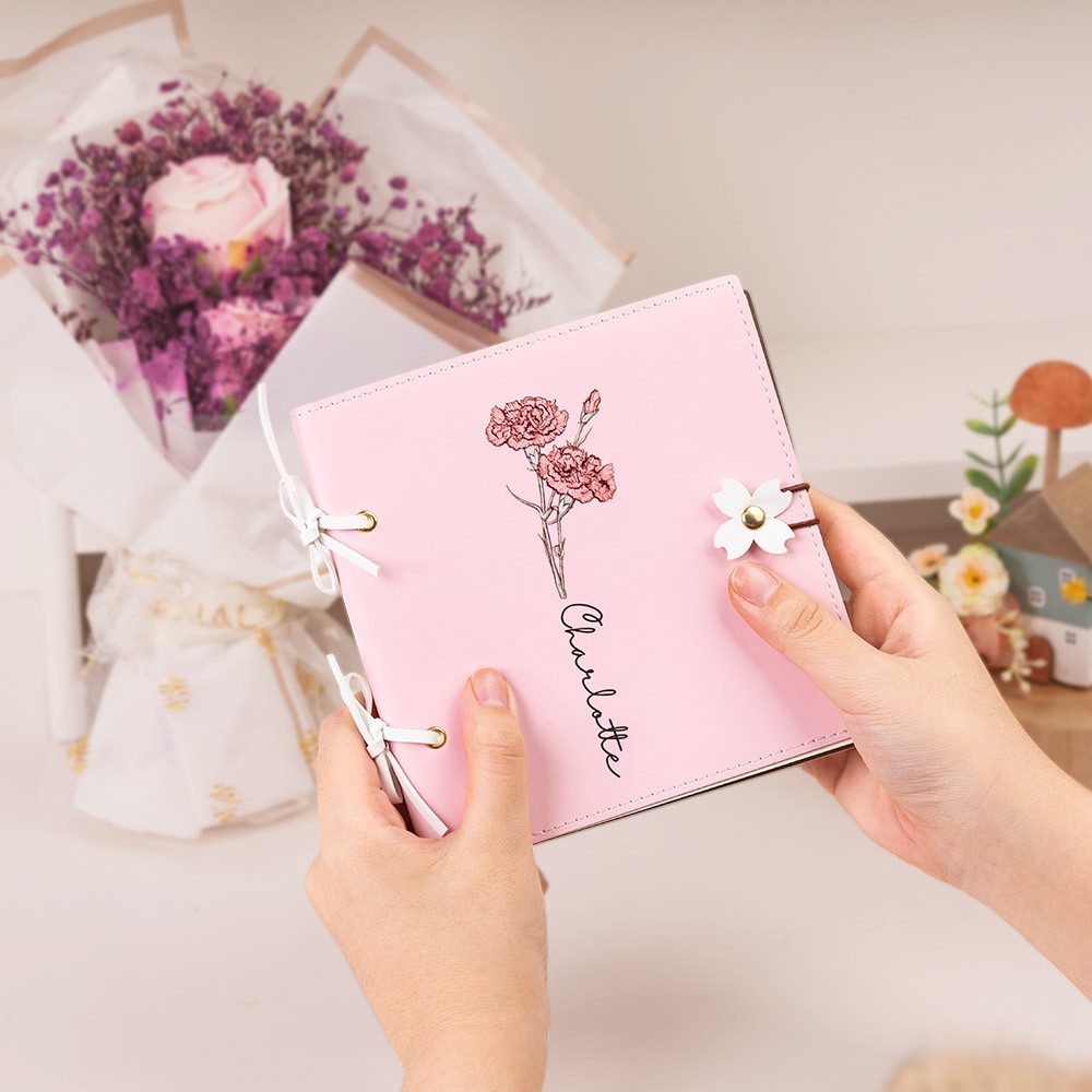 Personalized Birthday Flower Name Notebook