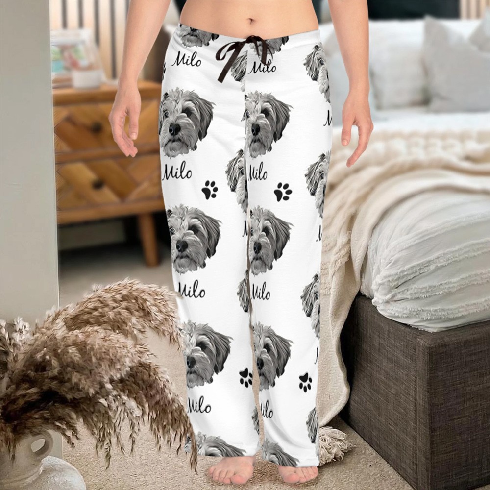 Custom Name Horse Face Pattern Pajama, Personalized Horse Pajama Set for Family, Christmas Gift, Gift for Horse Lovers/Animal Lovers