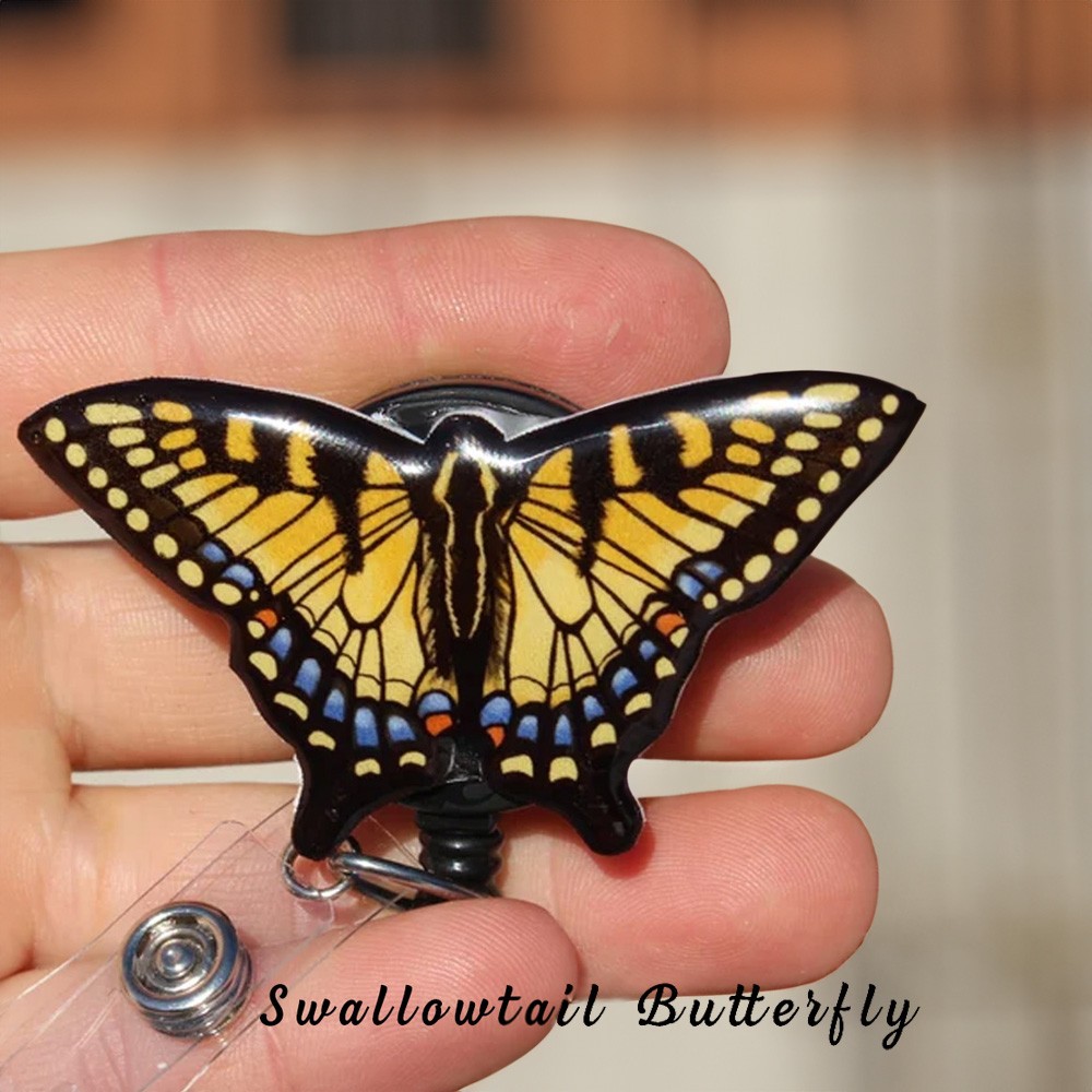 butterfly badge reel