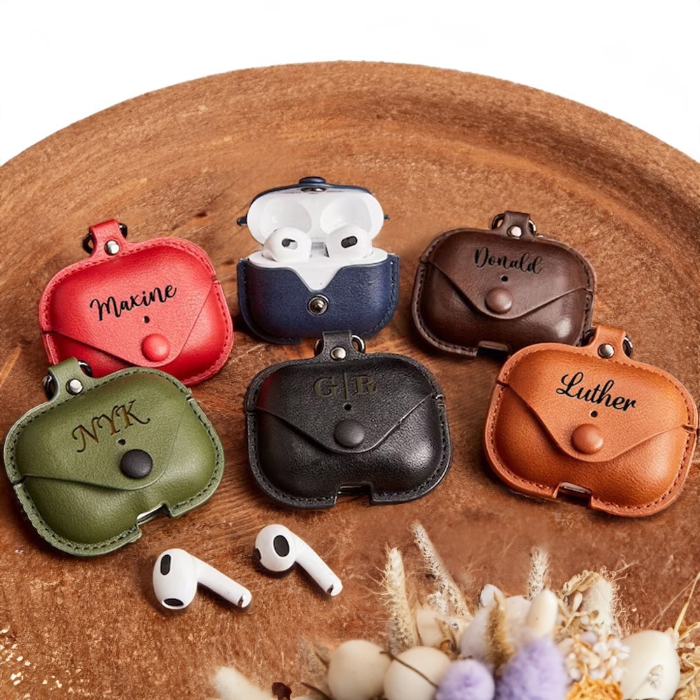 brown airpod case