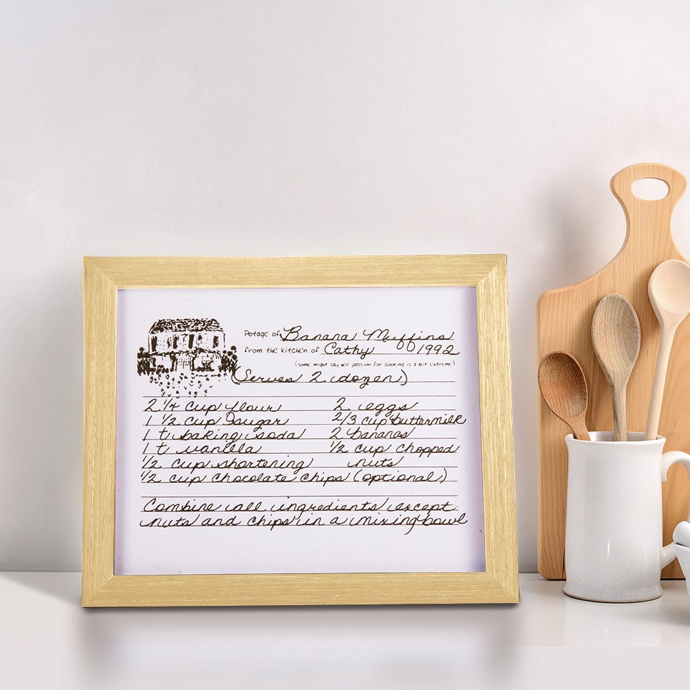 Custom Handwritten Recipe/Letter Transferred to Wood Sign for Memento