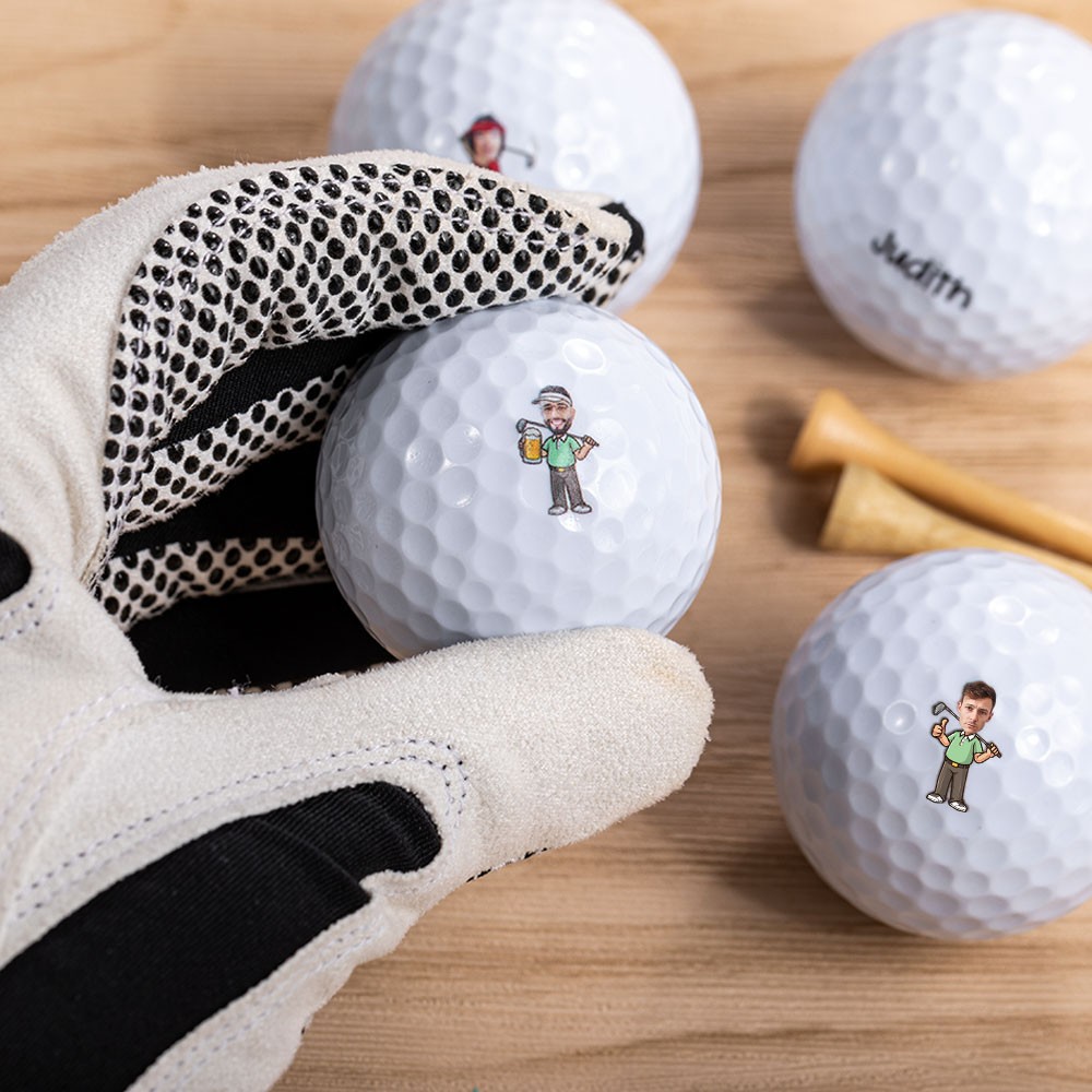 Cartoon Golf Balls