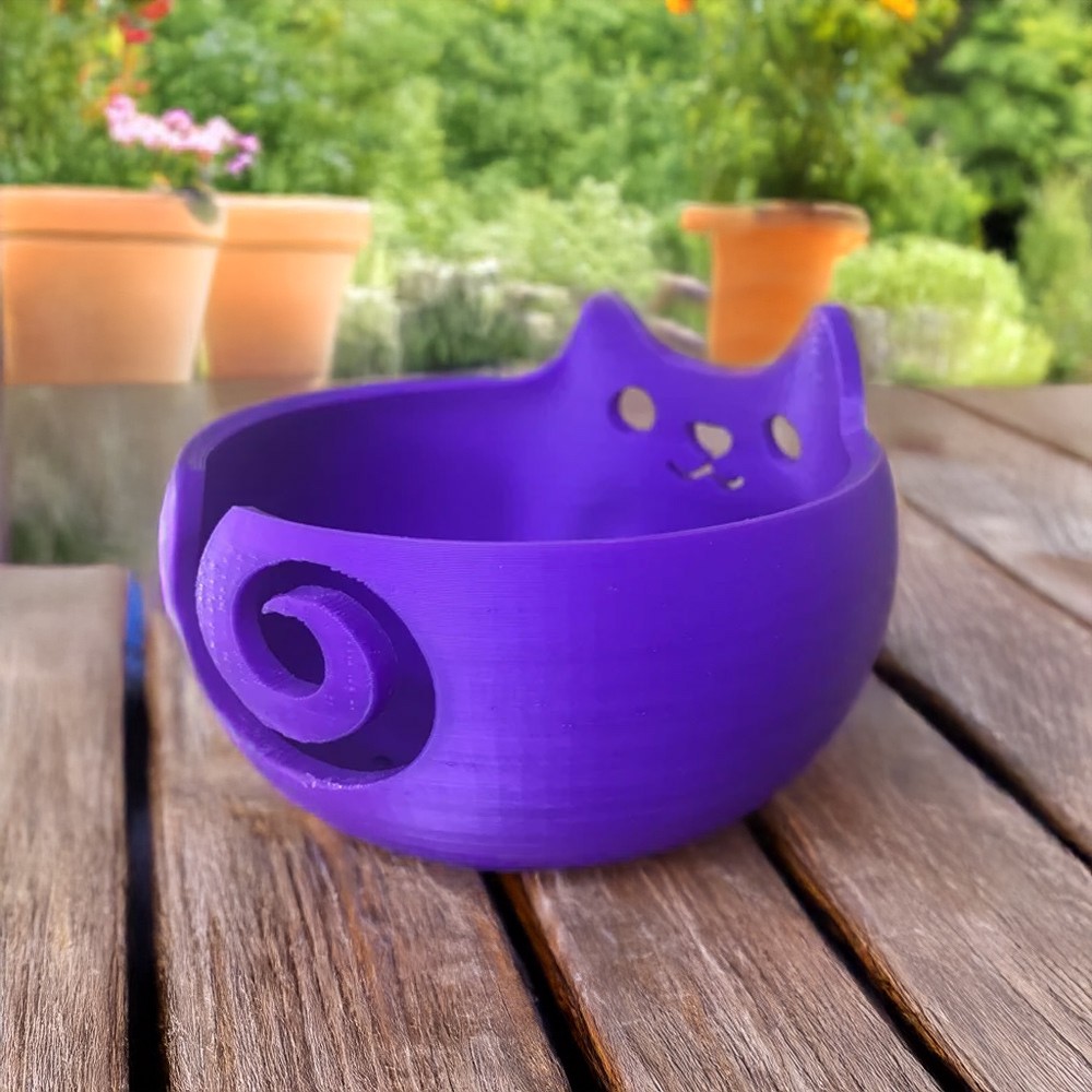 cat yarn bowl for knitting