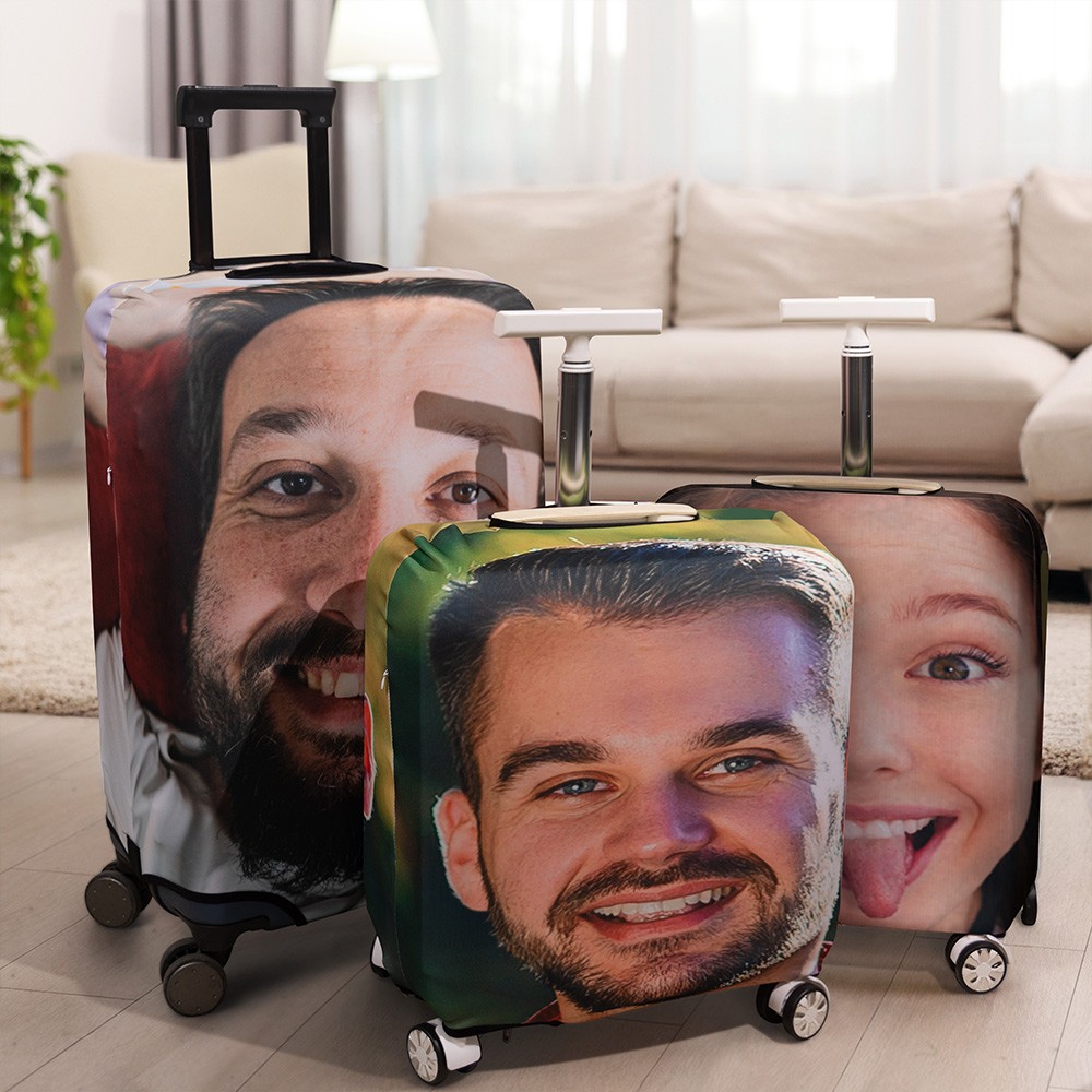 Head Photo Luggage Baggage Cover