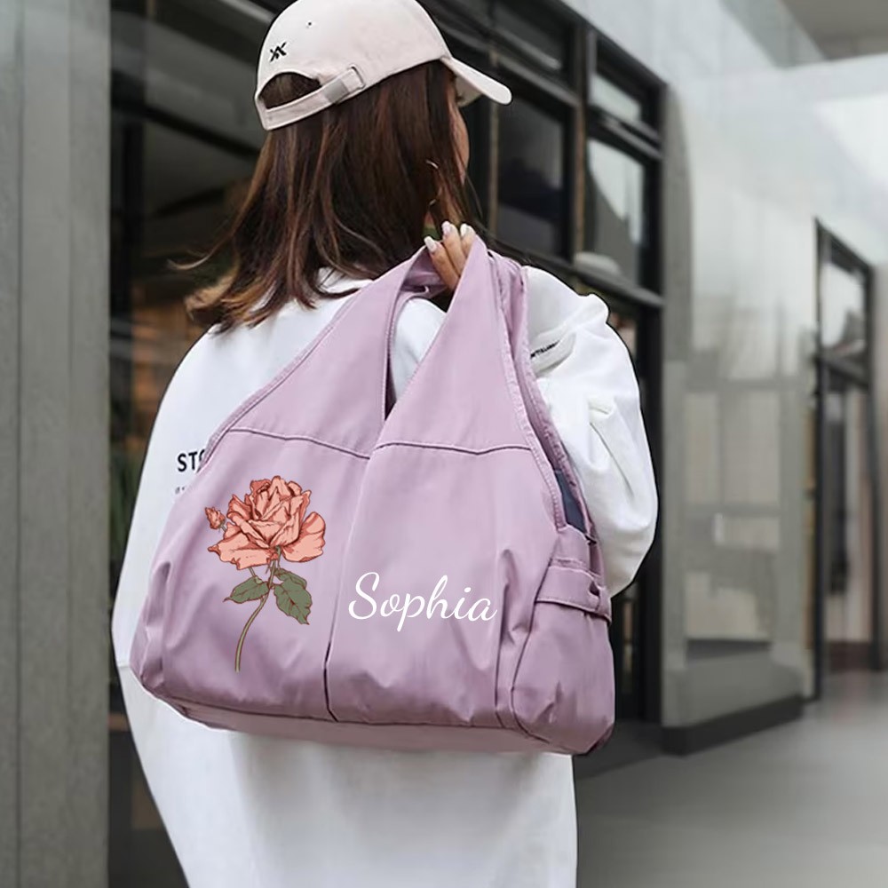 Personalized Sports Bag, Yoga Gym Bag for Women, Duffel Bag, Travel Bag, Dance Bag, Weekend Bag, Gym Bag with Name, Gifts for Sports Lovers