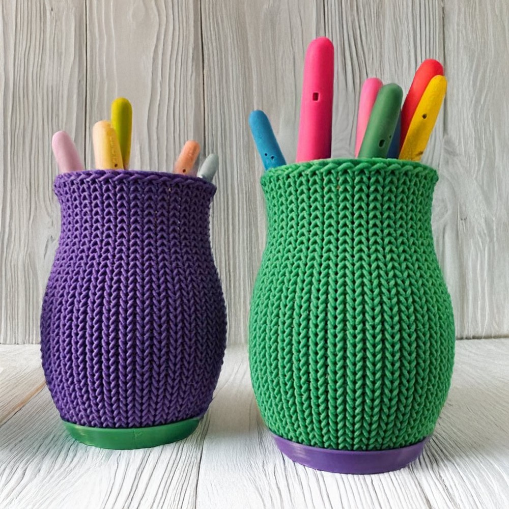 3D Printed Stockinette Mini Vase