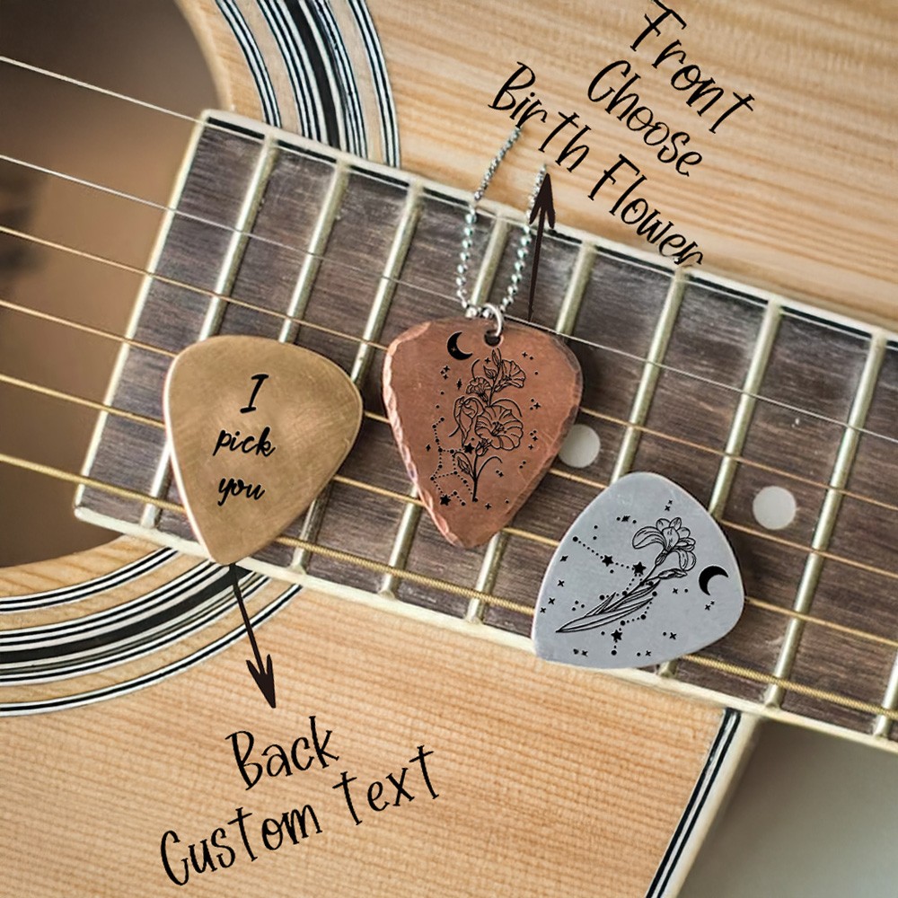  Personalized Constellation Dainty Guitar Pick Jewelry