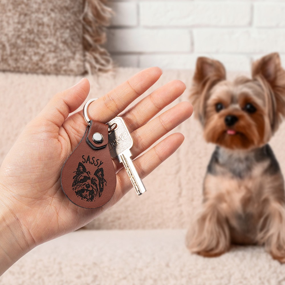 leather keychain