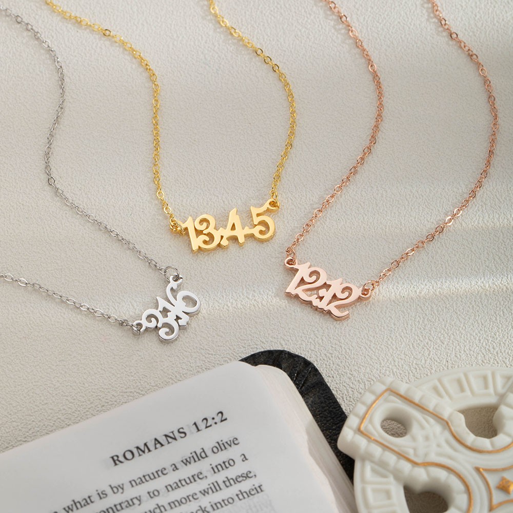 Scripture Number Necklace