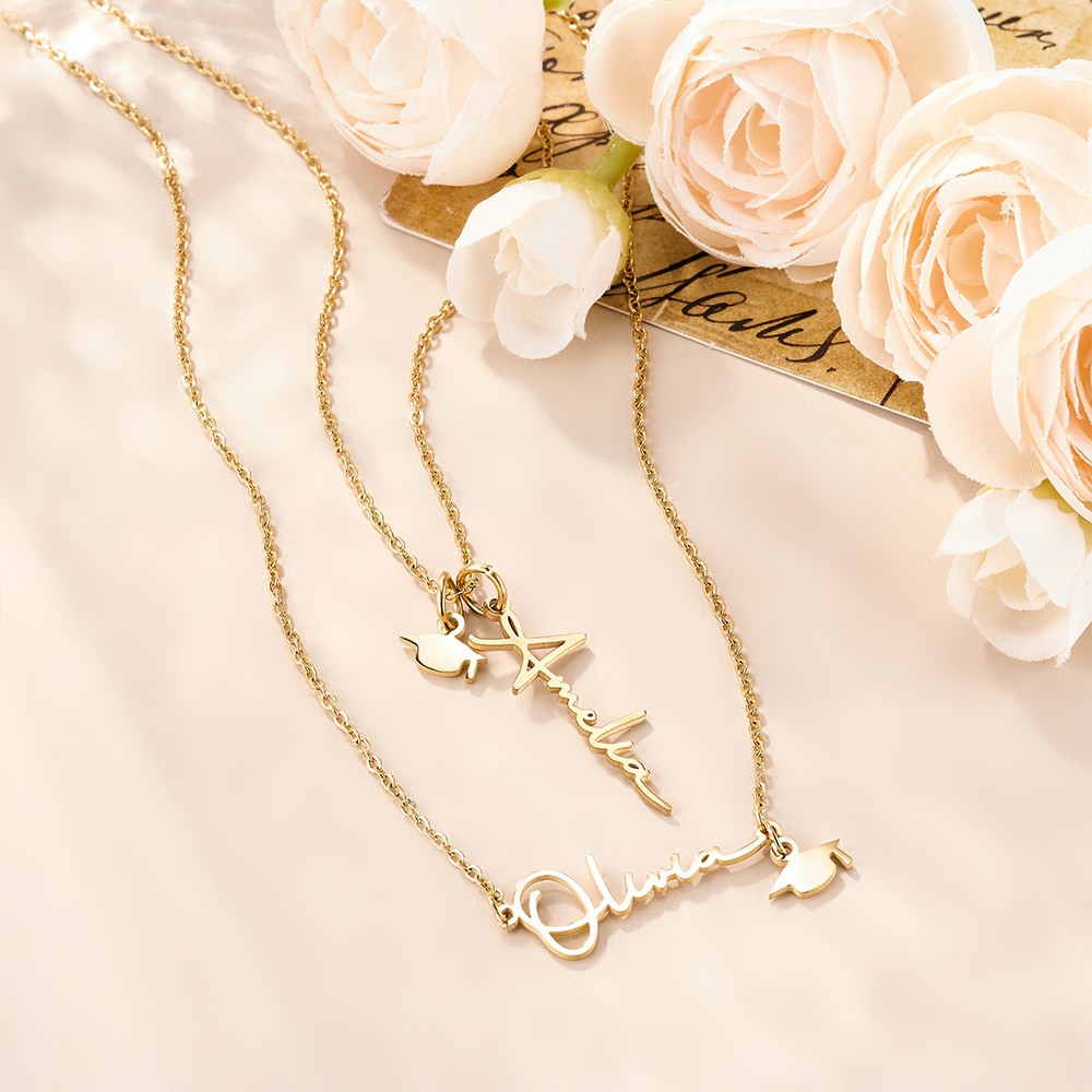 graduation name necklace