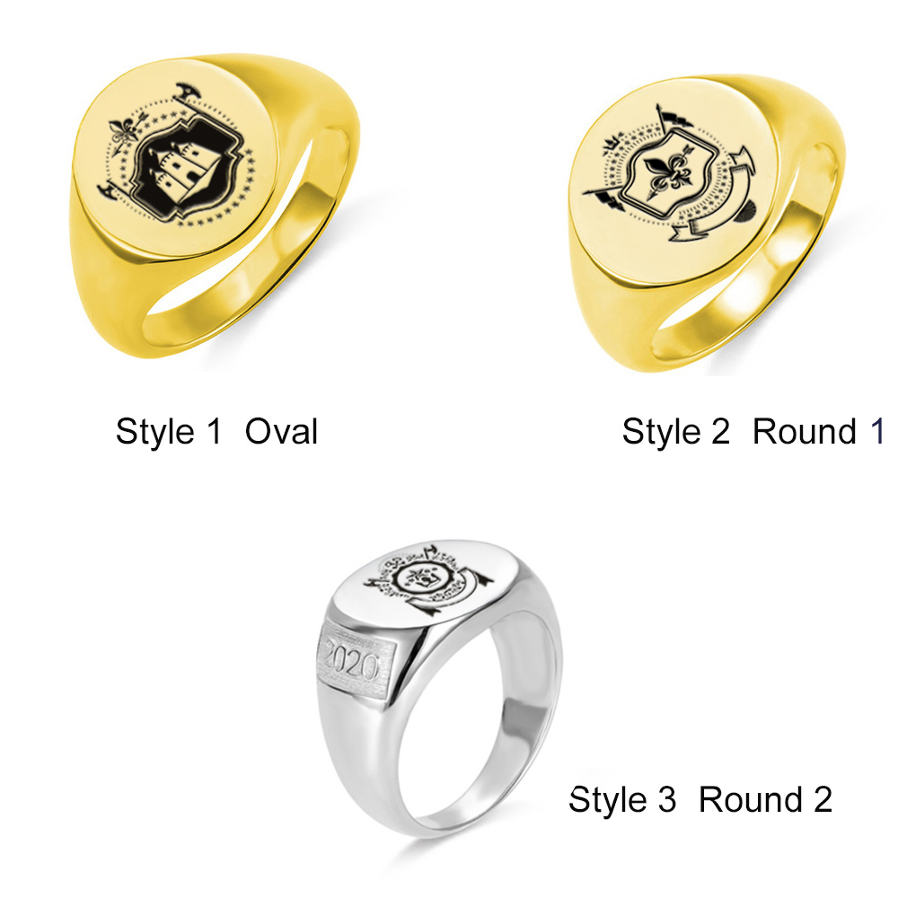 Coat Of Arms Ring, 925 Sterling Silver Men's Signet Ring, Family Crest, Personalized, Handmade