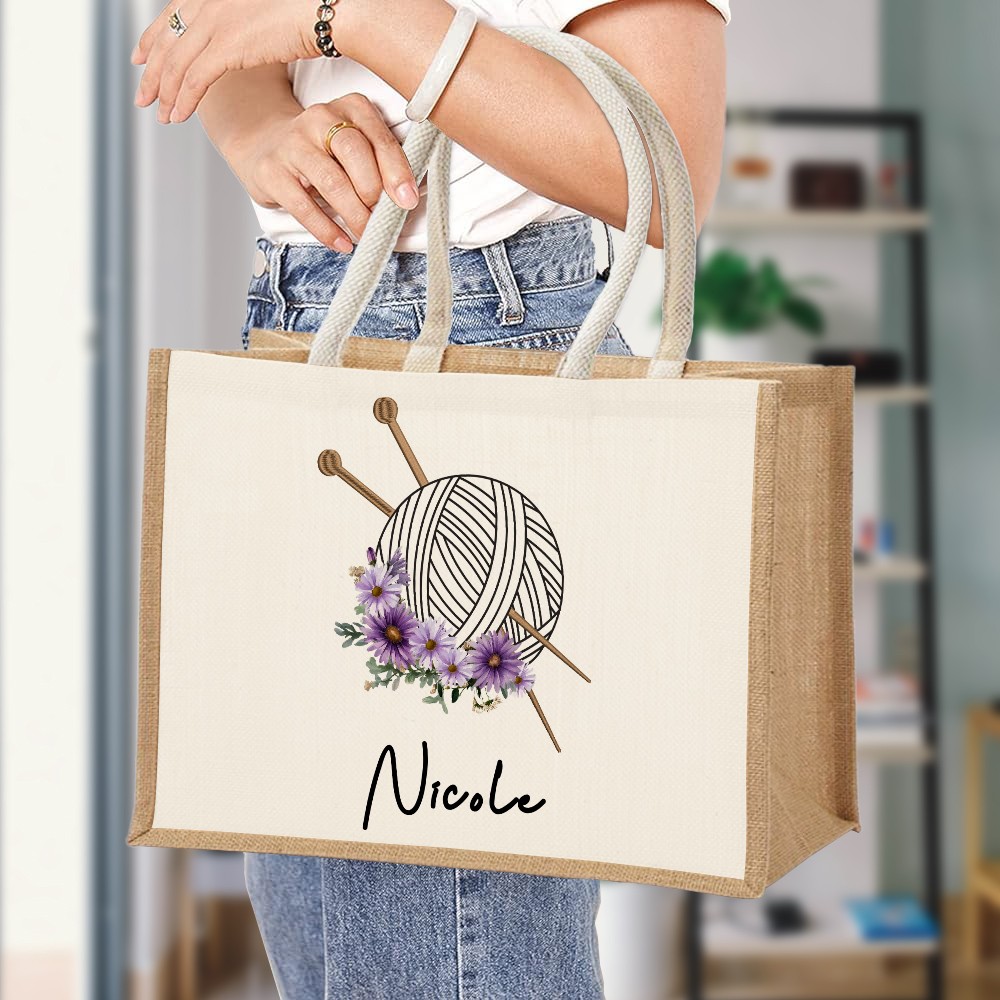 Jute bag with name