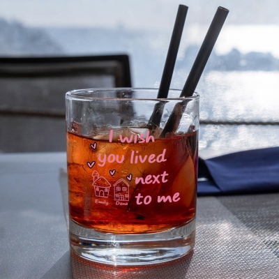 whiskey glass with friend