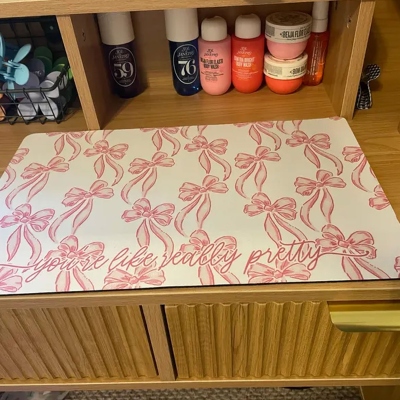 Personalized Name Grandmillennial Mouse Pad, Coquette Flower Non-slip Computer Laptop Desk Mat, Office Supplies, Gift for Friends/Teachers/Colleagues