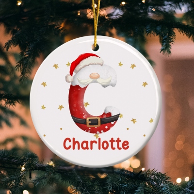 Christmas initial ornament