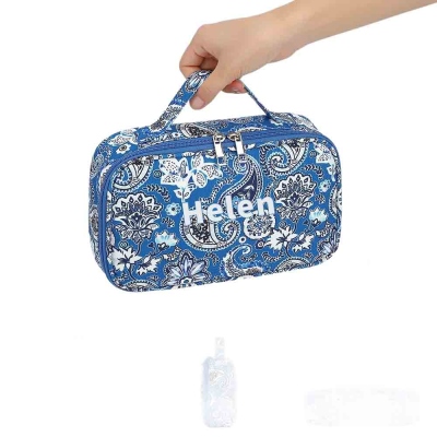 Personalized Blue Paisley Pattern Mahjong Storage Bag, Customized Name Retro Mahjong Bag, Portable Mahjong Storage, Gift for Mahjong Lovers